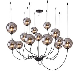 Conflux závěsné svítidlo 14x G9 33W bez zdroje 60-160cm IP20, chrom/černá