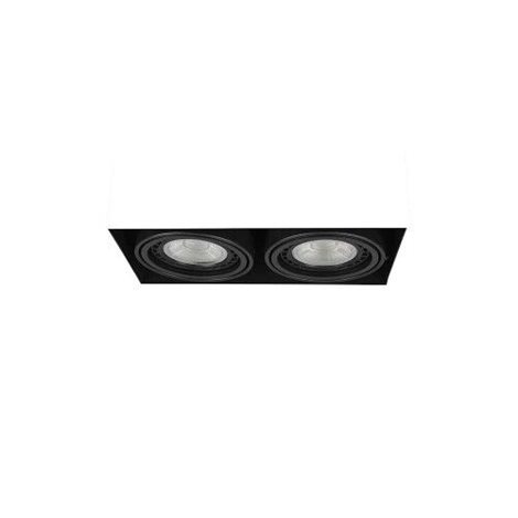 Nova 2 podhledové svítidlo 2x GU10 40W bez zdroje 30cm hranaté IP20, černé 2