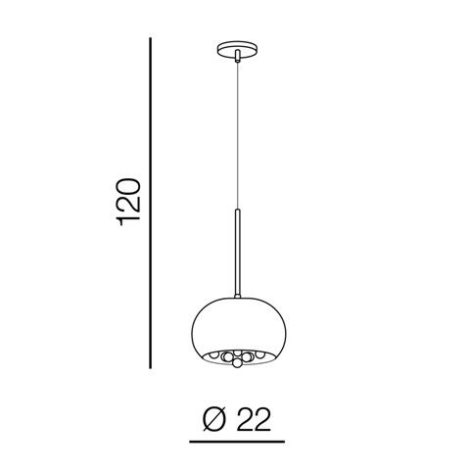 Burn 1 závěsné svítidlo 1x G9 40W bez zdroje 22cm IP20, chrom/křišťál 4