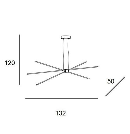 Jax závěsné svítidlo LED 33W 1600lm 3000K 132cm IP20, černé 5