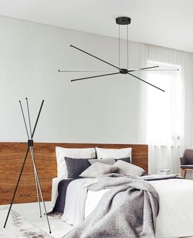 Jax stojací lampa LED 25W 1035lm 3000K 145cm IP20, černá 2