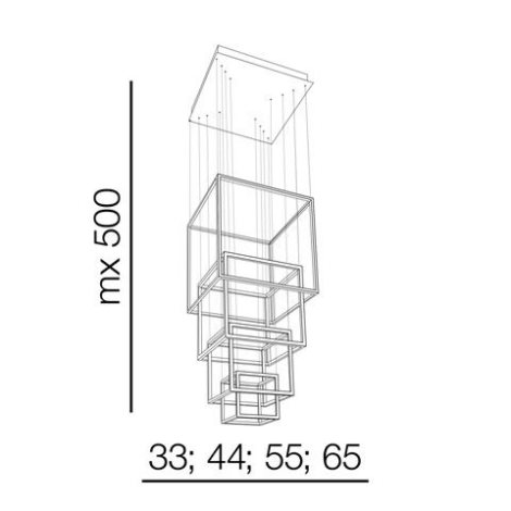Opera XL závěsné svítidlo LED 329W 19740lm 3000K stmívatelné IP20, černé 2