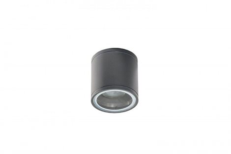 Joe Tube venkovní stropní svítidlo 1x GU10 35W bez zdroje 9cm kulaté IP54, tmavě šedé