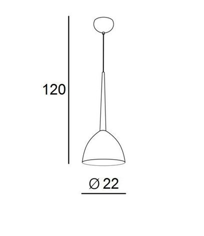 Eliza 1 závěsné svítidlo 1x E14 60W bez zdroje 22cm IP20, černé 3