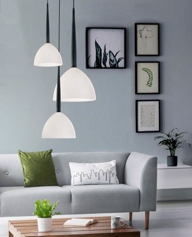 Eliza 1 závěsné svítidlo 1x E14 60W bez zdroje 22cm IP20, černé 2