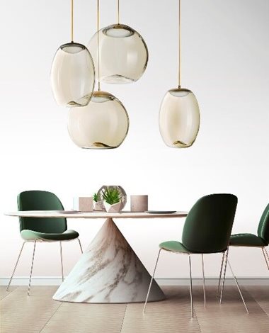 Helena B závěsné svítdilo LED 14W 1190lm 3000K 25cm IP20, champagne 2