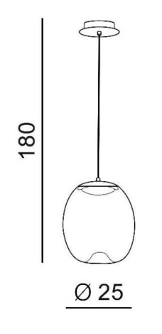 Helena B závěsné svítdilo LED 14W 1190lm 3000K 25cm IP20, champagne 3