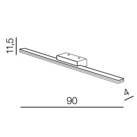 Epsilon koupelnové nástěnné svítidlo LED 18W 1530lm 3000K 90cm IP44, černé 4