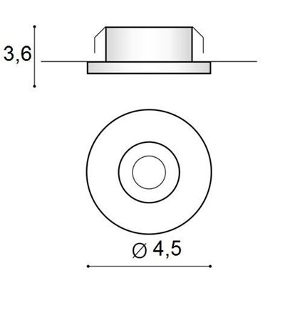 Fill podhledové svítidlo LED 5W 425lm 4000K 4,5cm kulaté IP20, černé 3
