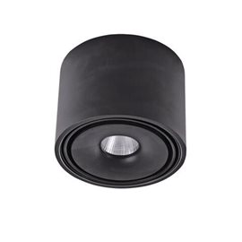 Boston Tube přisazené bodové svítidlo LED 10W 685lm 3000K stmívatelné 10,5cm kulaté IP20, černé