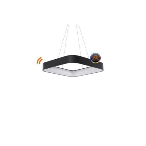 Solvent S SMART závěsné svítidlo LED 42W 3280lm 3000-6000K 60cm hranaté IP20, černé + ovladač 3