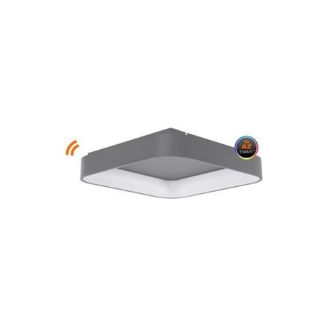 Solvent S SMART přisazené svítidlo LED 92W 4680lm 3000-6000K 80cm hranaté IP20, šedé + ovladač 3