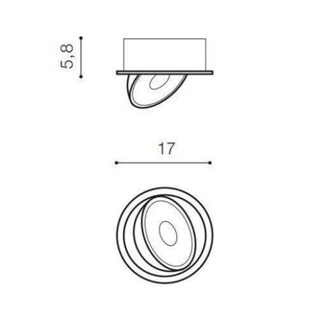 TORONTO podhledové svítidlo LED 10W 680lm 3200K 17cm kulaté IP20, bílé 3