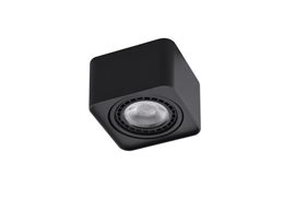 PAOLA přisazené bodové svítidlo 1x GU10 50W bez zdroje 15cm hranaté IP20, černé