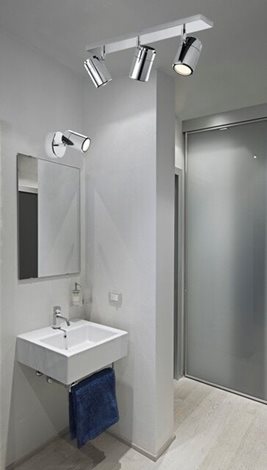 Noemie 3 koupelnové přisazené svítidlo 3x GU10 35W bez zdroje 65cm IP44, černé 2