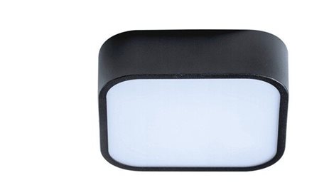 LUCIE koupelnové přisazené svítidlo 2x E27 20W bez zdroje 22cm hranaté IP44, černé 4
