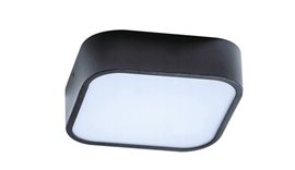 LUCIE koupelnové přisazené svítidlo 2x E27 20W bez zdroje 22cm hranaté IP44, černé