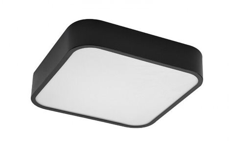LUCIE koupelnové přisazené svítidlo 3x E27 20W bez zdroje 30cm hranaté IP44, černé 4