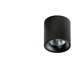 MANE přisazené bodové svítidlo LED 19W 1664lm 3000K 10cm kulaté IP20, černé