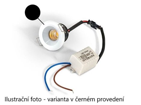 OKA zápustné bodové svítidlo LED 3W 260lm 4000K 4,8cm kulaté IP20, černé 5