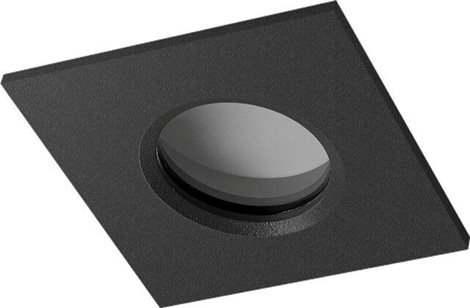 IKA venkovní zápustné svítidlo 1x GU10 50W bez zdroje 8,4cm hranaté IP65, černé