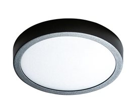 MALTA přisazené svítidlo LED 18W 1500lm 3000K 22cm kulaté IP20, černé