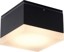 APULIA venkovní přisazené svítidlo LED 10W 800lm 3000K 10,8cm hranaté IP54, černé