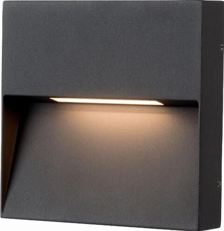 CASORIA venkovní nástěnné svítidlo LED 6W 450lm 3000K 15cm hranaté IP54, tmavě šedé 1