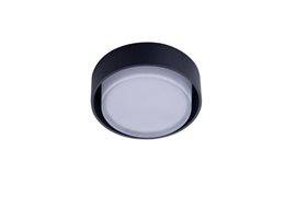 KASTORIA koupelnové zápustné svítidlo LED 7W 550lm 3000K 10cm kulaté IP44, černé