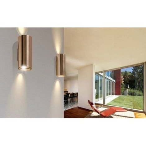 VELIA nástěnné bodové svítidlo 2x GU10 50W bez zdroje 15,5cm IP20, mosazné 2