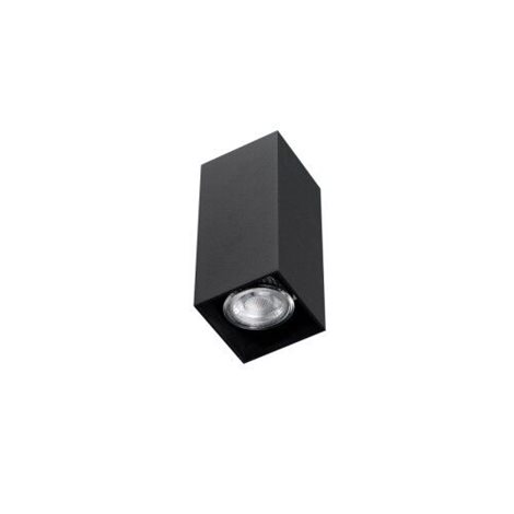 VELIA nástěnné bodové svítidlo 2x GU10 50W bez zdroje 15,5cm hranaté IP20, černé 2