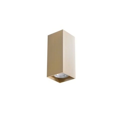 VELIA nástěnné bodové svítidlo 2x GU10 50W bez zdroje 15,5cm hranaté IP20, mosazné 1