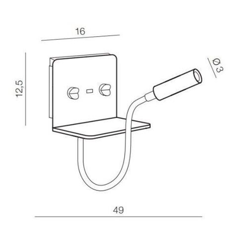 VERA nástěnné bodové svítidlo LED 6W 510lm + 5W 255lm 3000K IP20, bílé 2