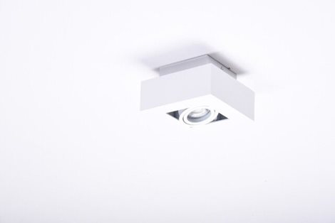 NIKEA 1 přisazené bodové svítidlo 1x GU10 50W bez zdroje 14cm hranaté IP20, bílé 2