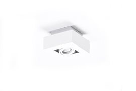 NIKEA 1 přisazené bodové svítidlo 1x GU10 50W bez zdroje 14cm hranaté IP20, bílé