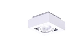 NIKEA 1 přisazené bodové svítidlo 1x GU10 ES111 16W bez zdroje 14cm hranaté IP20, bílé