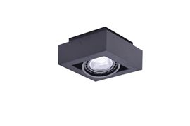 NIKEA 1 přisazené bodové svítidlo 1x GU10 ES111 16W bez zdroje 14cm hranaté IP20, černé