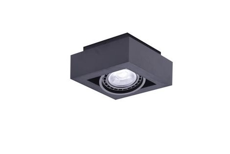 NIKEA 1 přisazené bodové svítidlo 1x GU10 ES111 16W bez zdroje 14cm hranaté IP20, černé