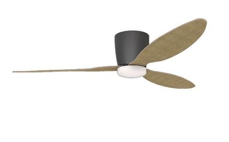 VENETI stropní svítidlo s ventilárem 18W 600lm 3000/4000/5500K CCT 106cm IP20, černé/teak + ovladač 4