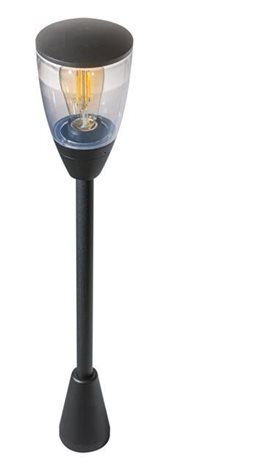 RASMUS venkovní sloupkové svítidlo 1x E27 40W bez zdroje 80cm IP65, černé 2