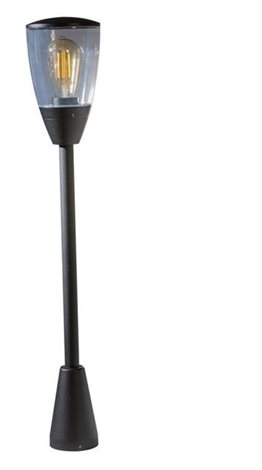 RASMUS venkovní sloupkové svítidlo 1x E27 40W bez zdroje 80cm IP65, černé 1