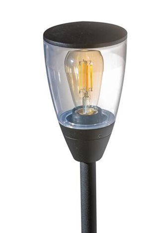 RASMUS venkovní sloupkové svítidlo 1x E27 40W bez zdroje 80cm IP65, černé 9