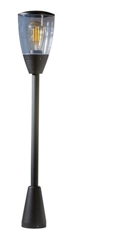 RASMUS venkovní sloupkové svítidlo 1x E27 40W bez zdroje 80cm IP65, černé 8