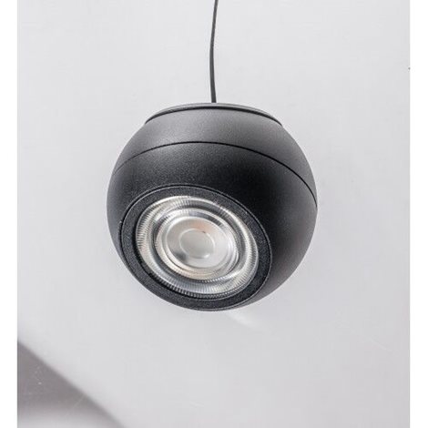 SKYE závěsné bodové svítidlo LED 12W 950lm 3000K 11cm kulaté IP20, černé 5
