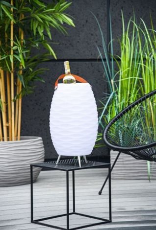 BOOMBOX venkovní přenosná lampa LED 5W + 1,8W 400lm 3000K RGB stmívatelná 50cm IP44, bílá 10