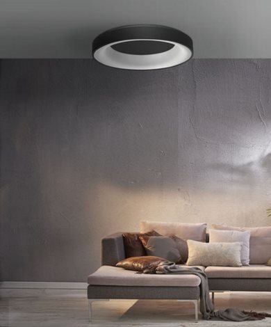 Solvent R SMART přisazené svítidlo LED 120W 7680lm 3000-6000K 110cm kulaté IP20, šedé + ovladač 6