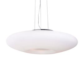 PIRES závěsné svítidlo 4x E27 60W bez zdroje 60cm IP20, chrom/bílá