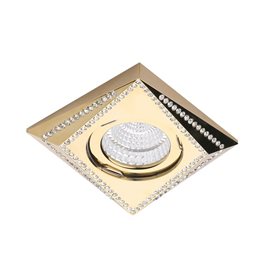 Mira podhledové svítidlo 1x GU10 50W bez zdroje 8cm hranaté IP20, zlatá/křišťál