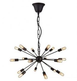 Orbit závěsné svítidlo 18x E27 60W bez zdroje 66cm IP20, černé