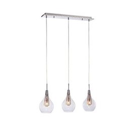 Elektra 3 line zásvěsné svítidlo 3x G9 40W bez zdroje 70cm IP20, chrom/měď/čirá